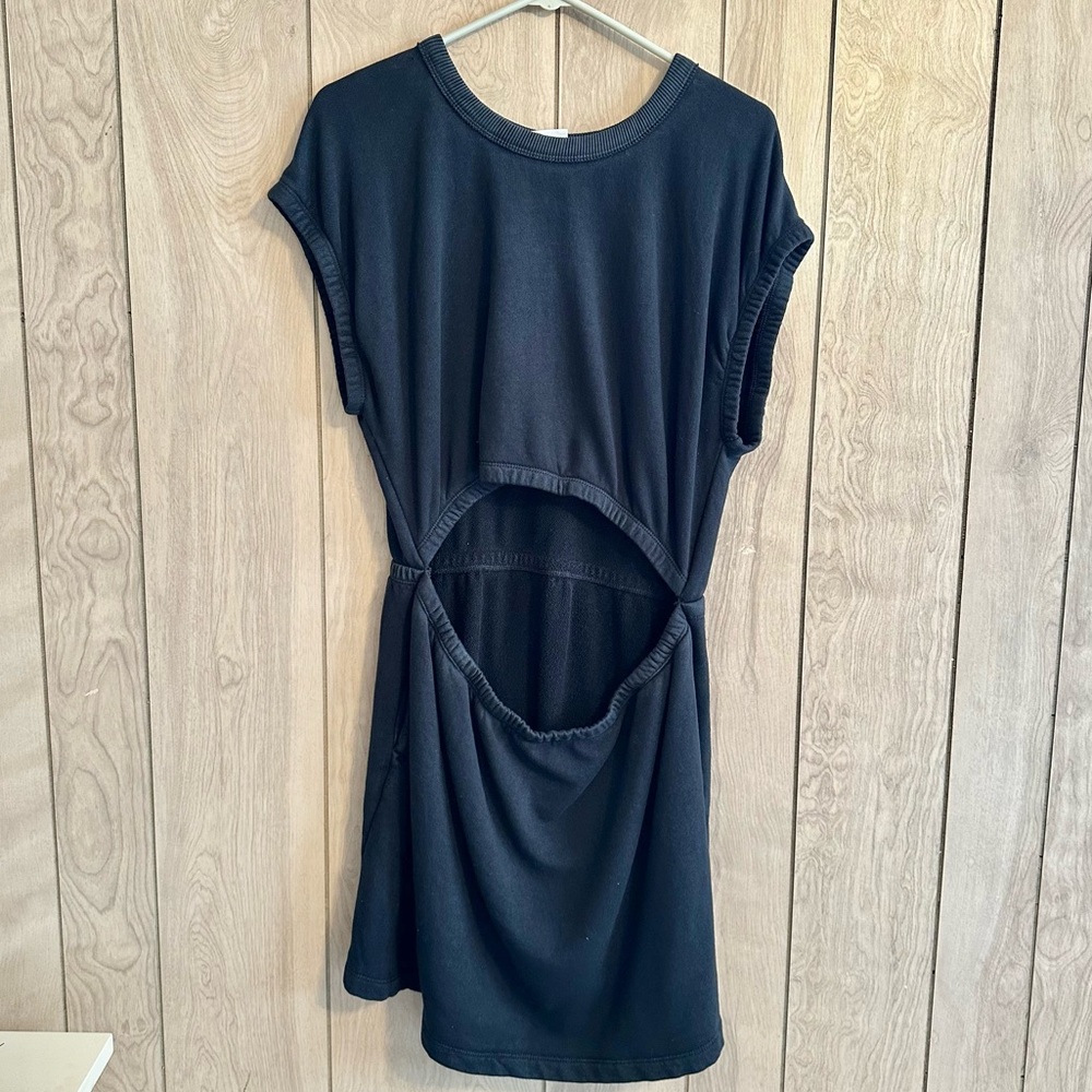 aerie weekend Black Cutout T-Shirt Dress